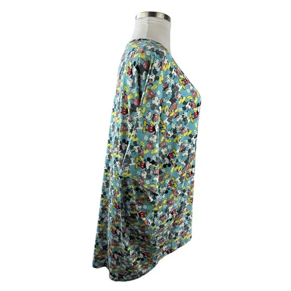 NWT LulaRoe x Disney Mickey Mouse Irma Tunic Top Short Sleeve Plus Size 3XL - Picture 7 of 15